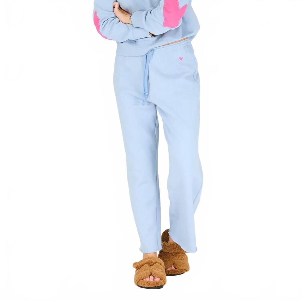 NEW KERRI ROSENTHAL weekend barb sweatpant in slate blue